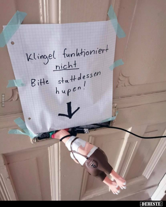 Klingel funktioniert nicht. Bitte stattdessen hupen!.. - Lustige Bilder | DEBESTE.de