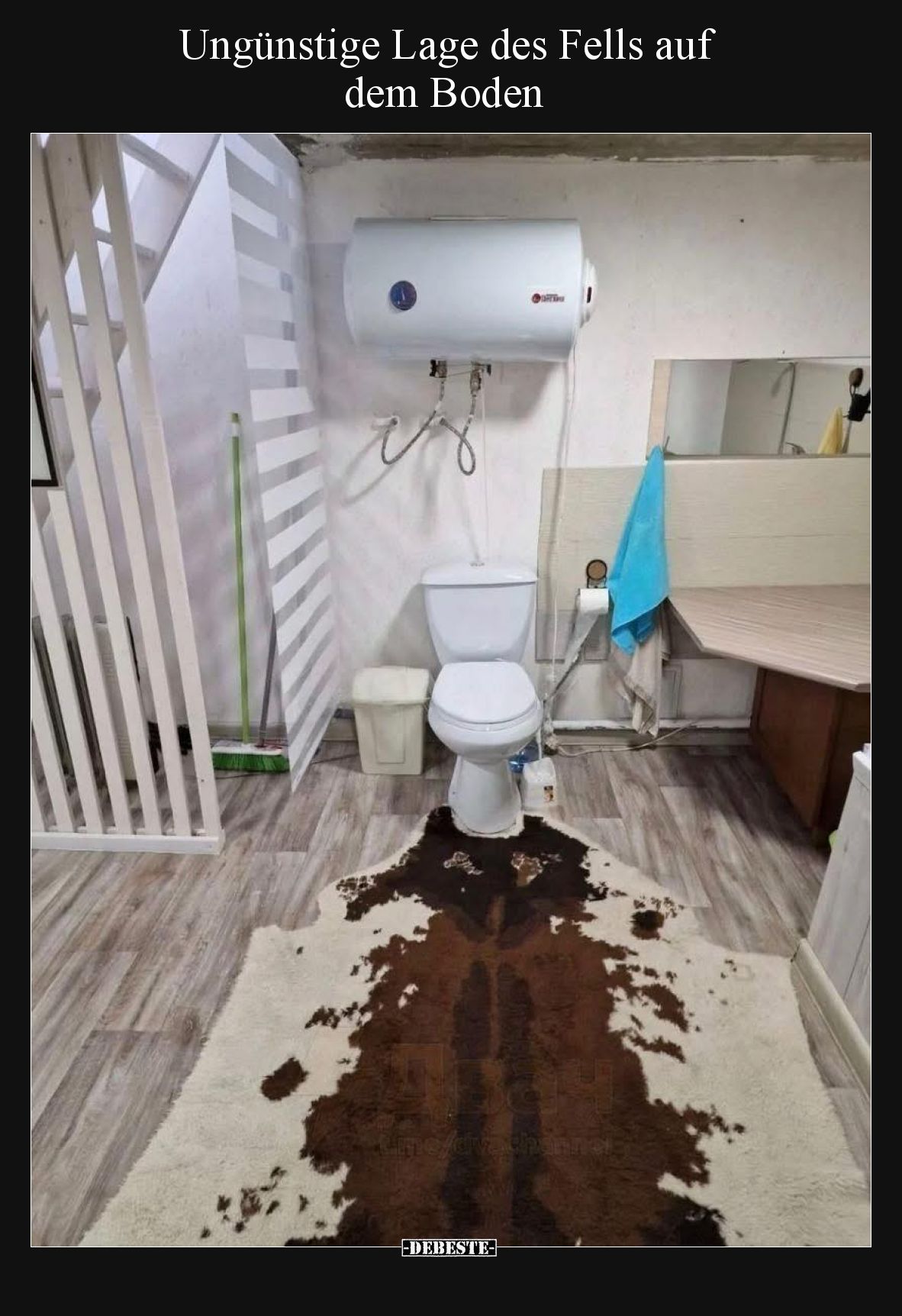 Ungünstige Lage des Fells auf dem Boden