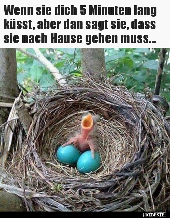 Wenn sie dich 5 Minuten lang küsst, aber dan sagt sie, dass..