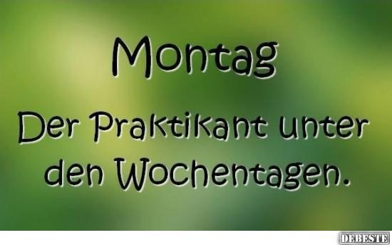 Montag - Der Praktikant unter den Wochentagen - Lustige Bilder | DEBESTE.de