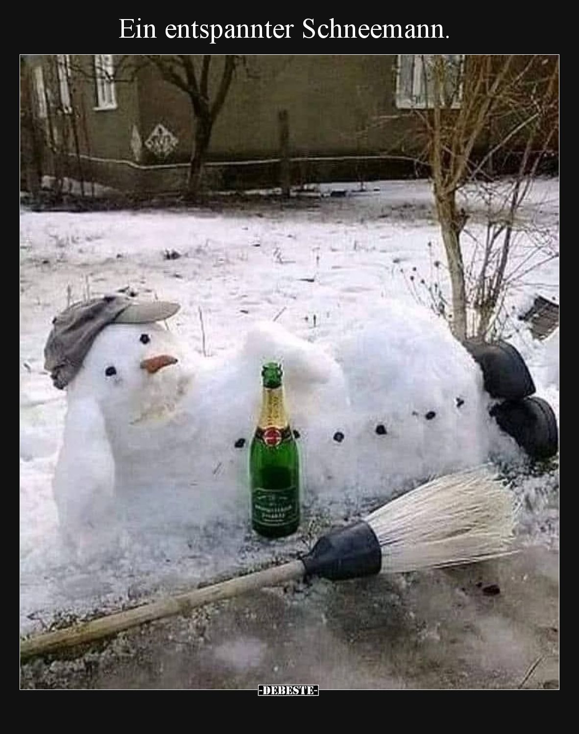 Ein entspannter Schneemann