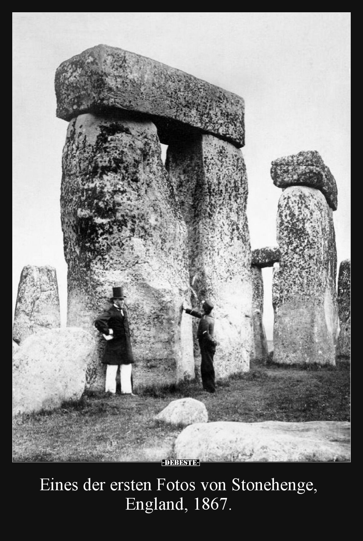 Eines der ersten Fotos von Stonehenge, England, 1867... - Lustige Bilder | DEBESTE.de