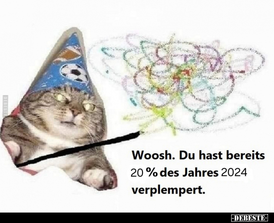 Woosh. Du hast bereits 20% des Jahres 2024 verplempert... - Lustige Bilder | DEBESTE.de