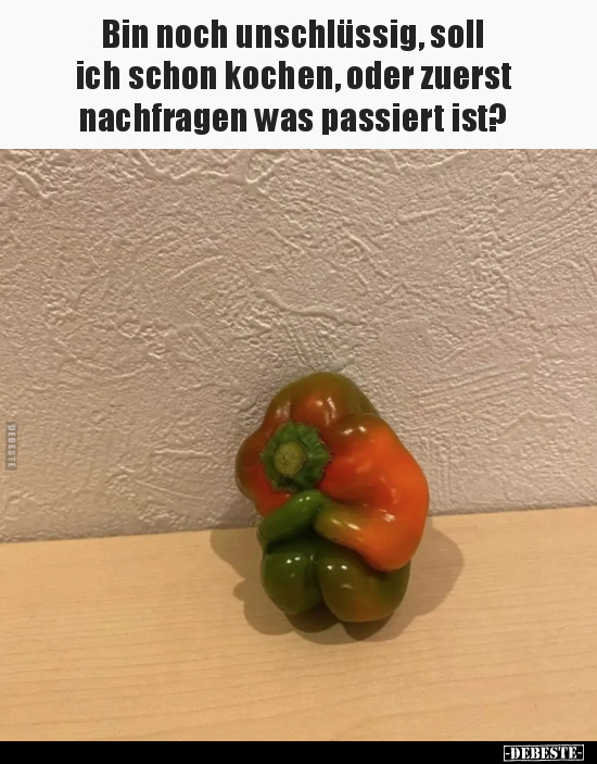 Bin noch unschlüssig, soll ich schon kochen, oder.. - Lustige Bilder | DEBESTE.de