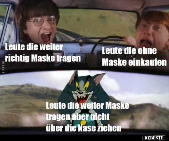 Leute, die weiter richtig Maske tragen... - Lustige Bilder | DEBESTE.de