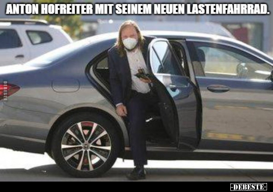 Anton Hofreiter mit seinem neuen Lastenfahrrad... - Lustige Bilder | DEBESTE.de