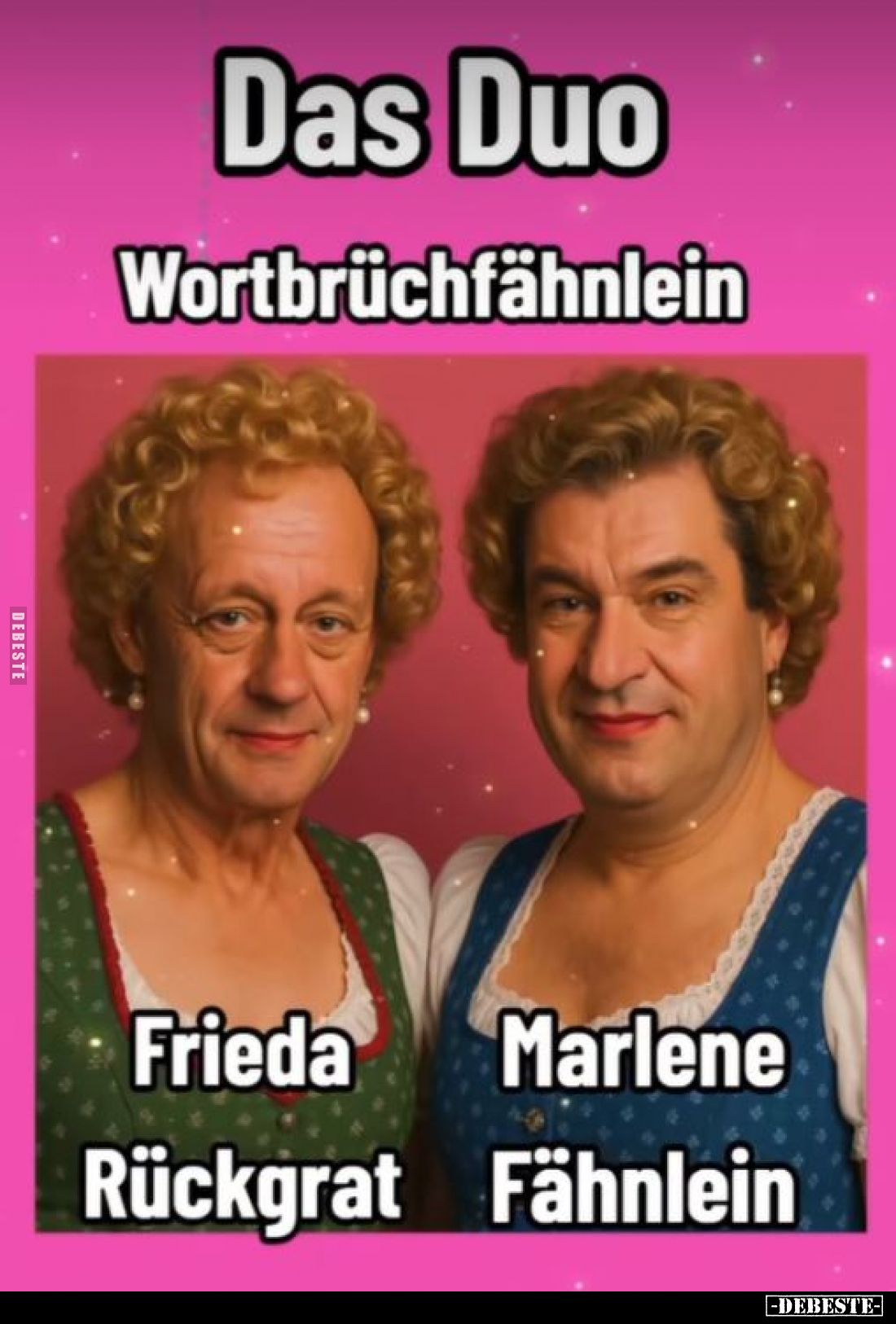 Das Duo 
Wortbrüchfähnlein.