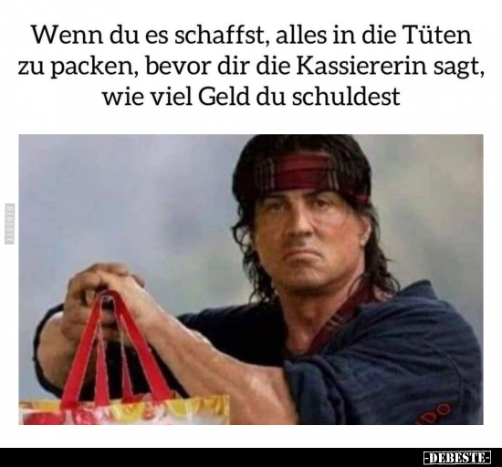 Wenn du es schaffst, alles in die Tüten zu packen.. - Lustige Bilder | DEBESTE.de