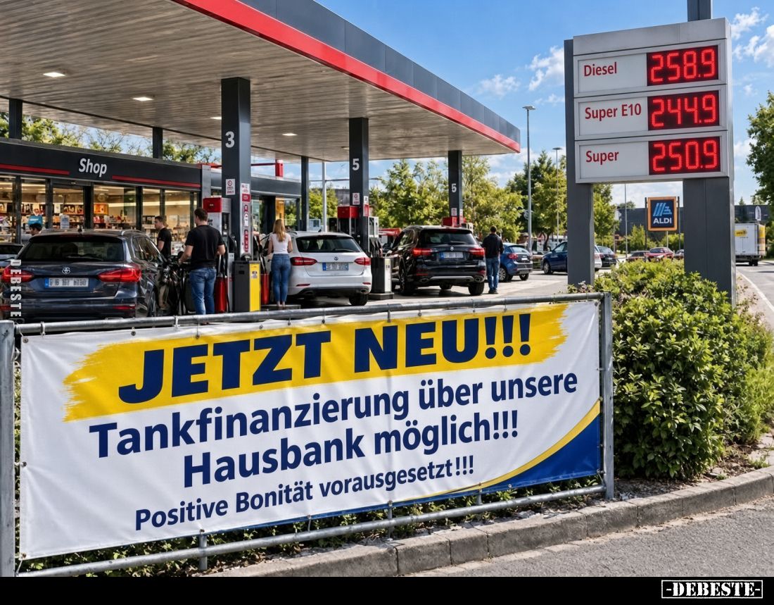 JETZT NEU!!! Tankfinanzierung über unsere Hausbank möglich!!!.. - Lustige Bilder | DEBESTE.de