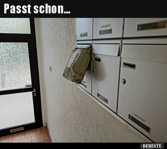 Passt schon...