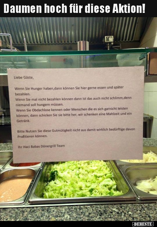 Liebe Gäste, Wenn Sie Hunger haben, dann können Sie hier.. - Lustige Bilder | DEBESTE.de