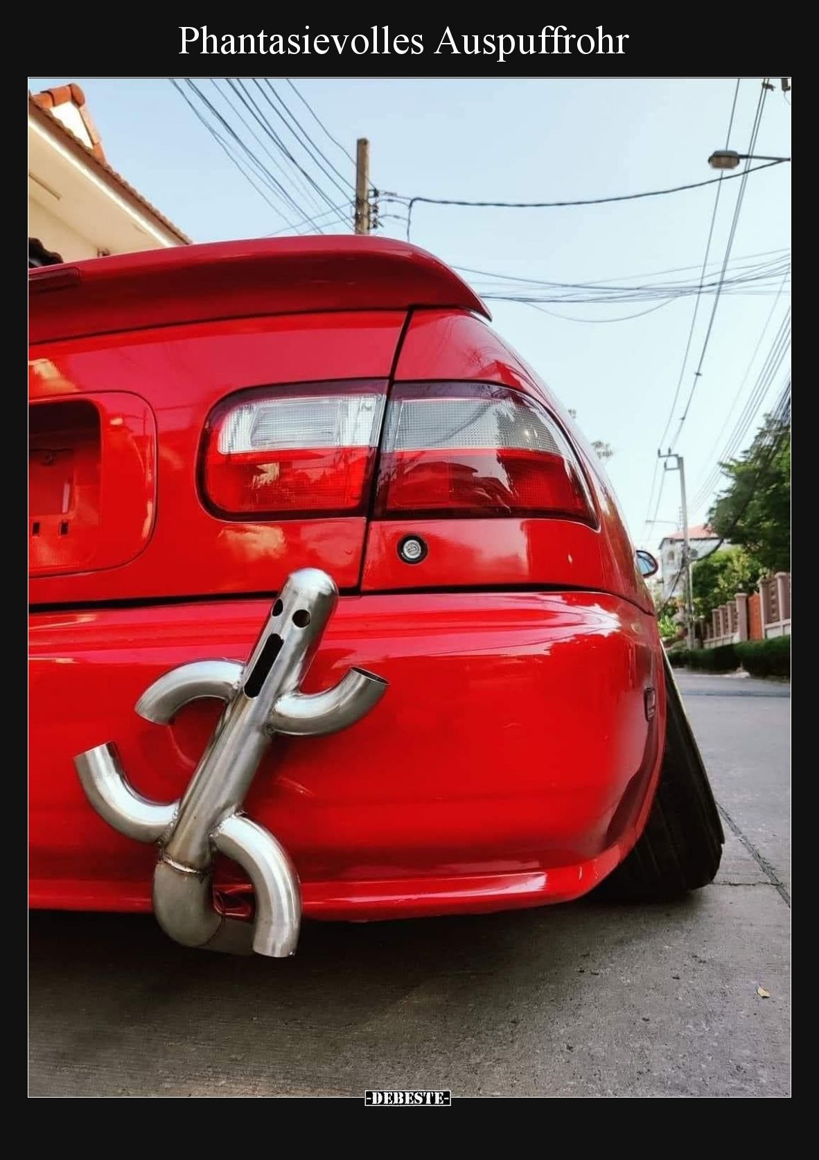 Phantasievolles Auspuffrohr