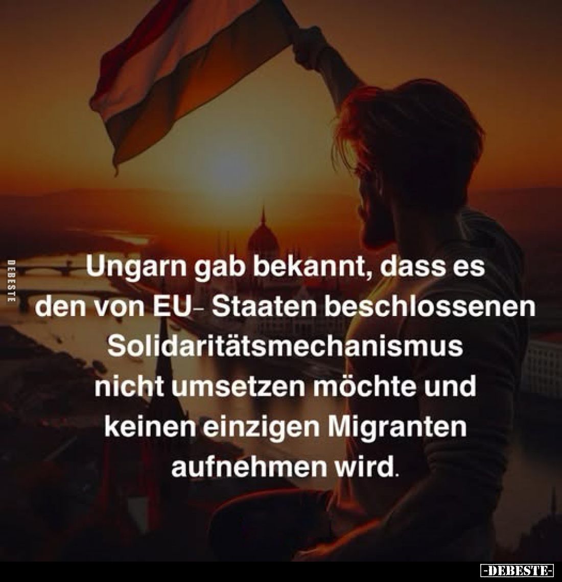 Ungarn gab bekannt, dass es den von EU - Staaten beschlossenen Solidaritätsmechanismus nicht umsetzen möchte und keinen einzi...