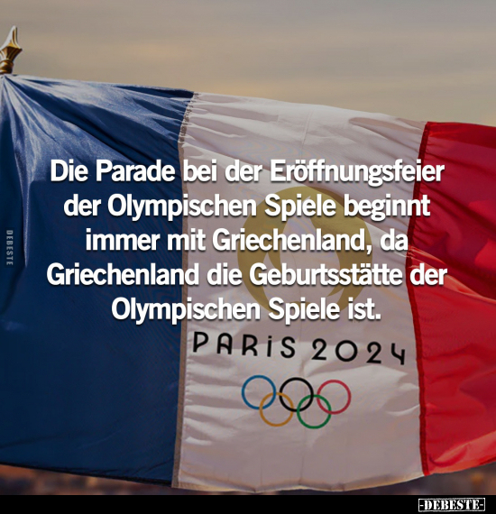 Die Parade bei der Eröffnungsfeier der Olympischen Spiele.. - Lustige Bilder | DEBESTE.de