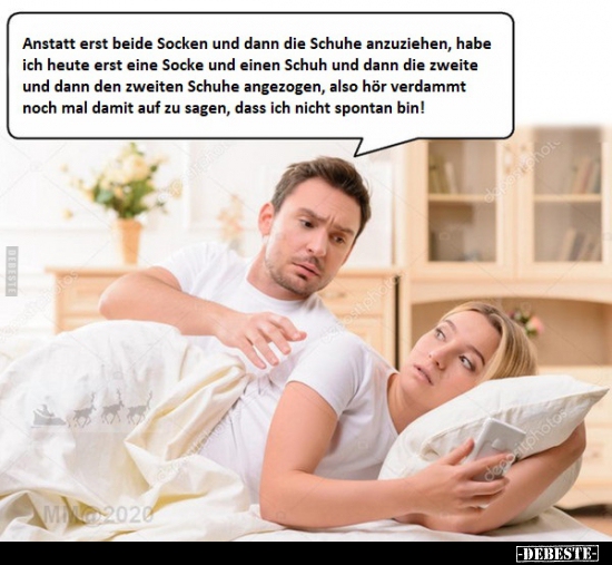 Anstatt erst beide Socken und dann die Schuhe anzuziehen.. - Lustige Bilder | DEBESTE.de