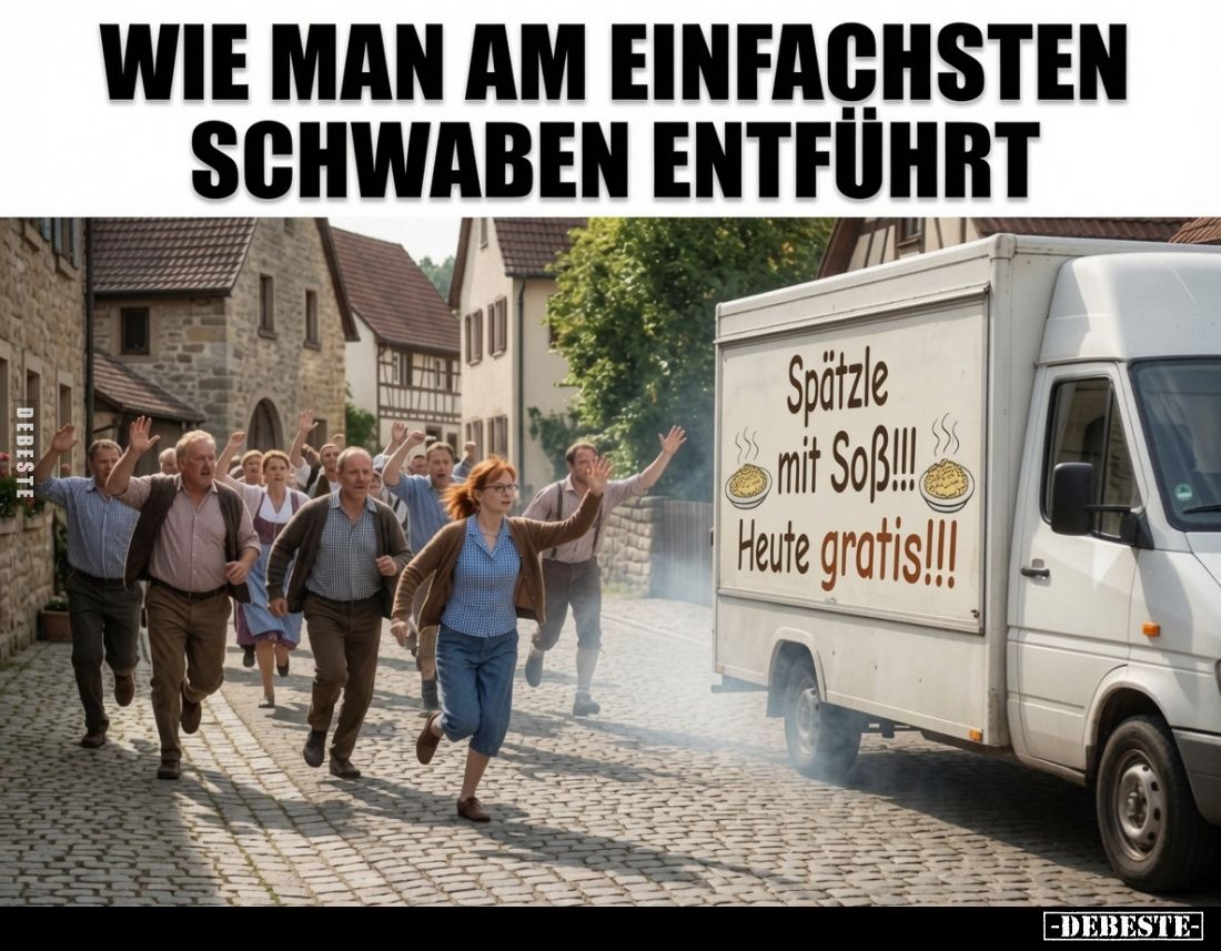 Wie man am einfachsten Schwaben entführt.