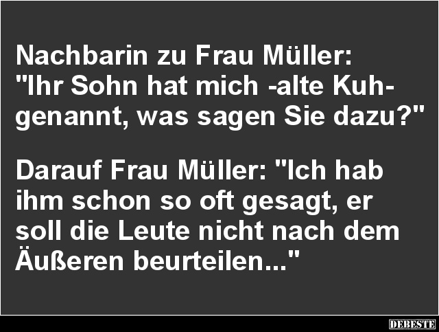 Nachbarin zu Frau Müller.. - Lustige Bilder | DEBESTE.de
