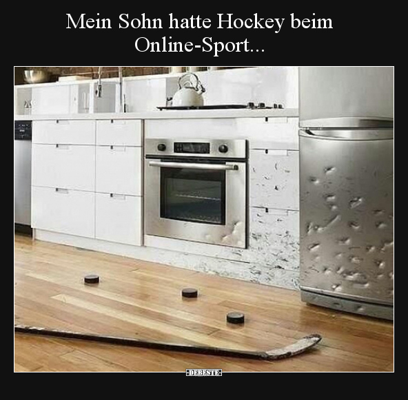 Mein Sohn hatte Hockey beim Online-Sport... - Lustige Bilder | DEBESTE.de