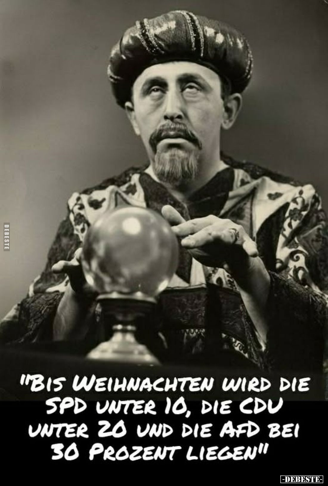 "Bis Weihnachten wird die SPD unter 10, die CDU unter 20 und die AfD bei 30 Prozent liegen"