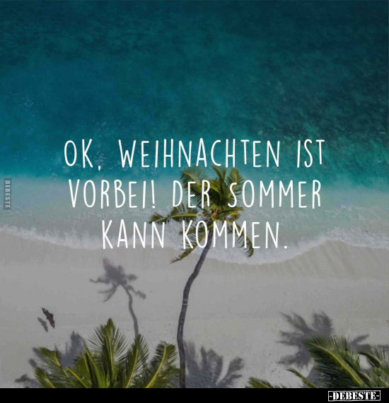 Ok, Weihnachten ist vorbei! Der Sommer kann kommen.. - Lustige Bilder | DEBESTE.de