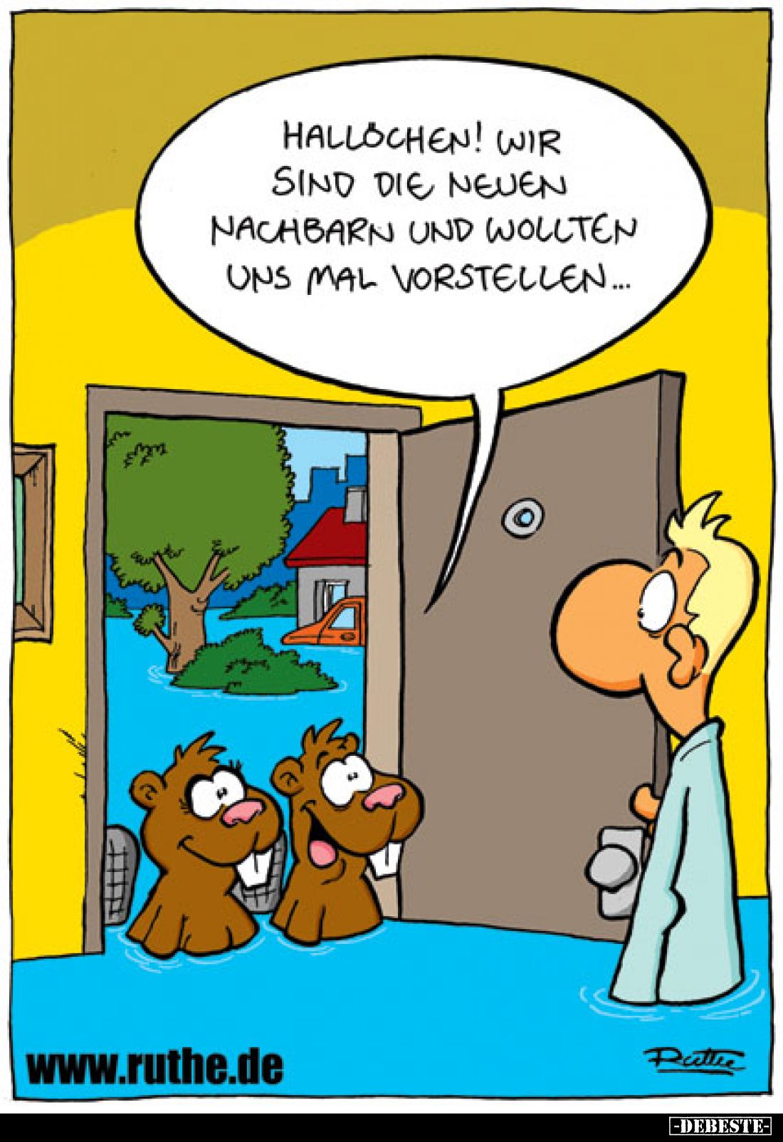 Hallöchen! Wir sind die neuen Nachbarn und wollten uns mal vorstellen...