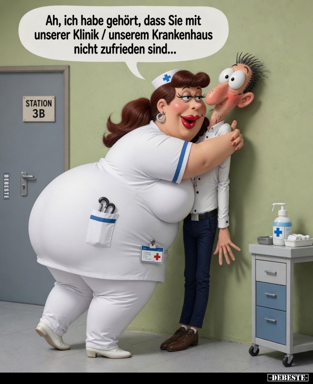 Ah, ich habe gehört, dass Sie mit unserer Klinik / unserem Krankenhaus nicht zufrieden sind...