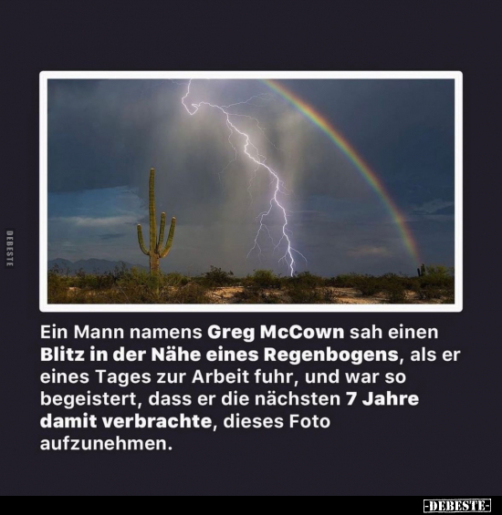 Ein Mann namens Greg McCown sah einen Blitz.. - Lustige Bilder | DEBESTE.de