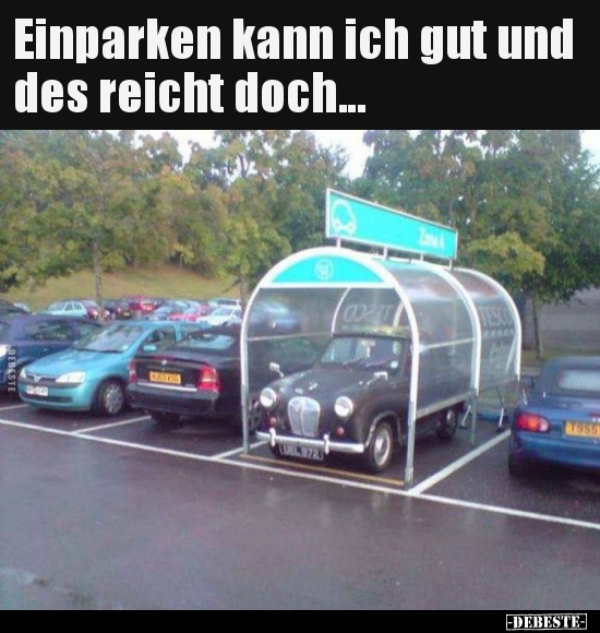 Einparken kann ich gut und des reicht doch... - Lustige Bilder | DEBESTE.de