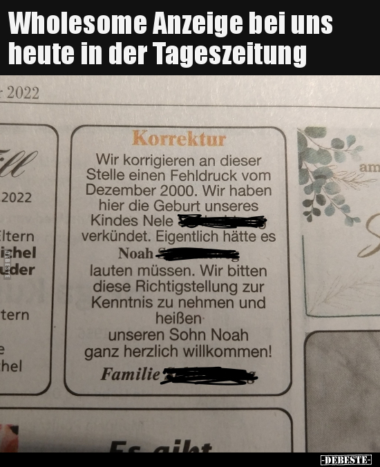 Wholesome Anzeige bei uns heute in der Tageszeitung.. - Lustige Bilder | DEBESTE.de