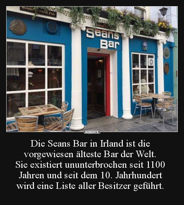 Die Seans Bar in Irland ist die vorgewiesen älteste Bar..