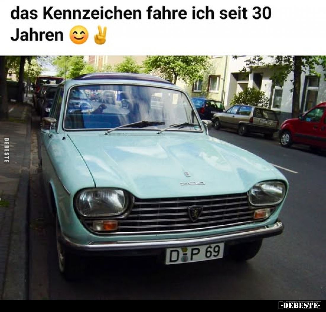das Kennzeichen fahre ich seit 30 Jahren