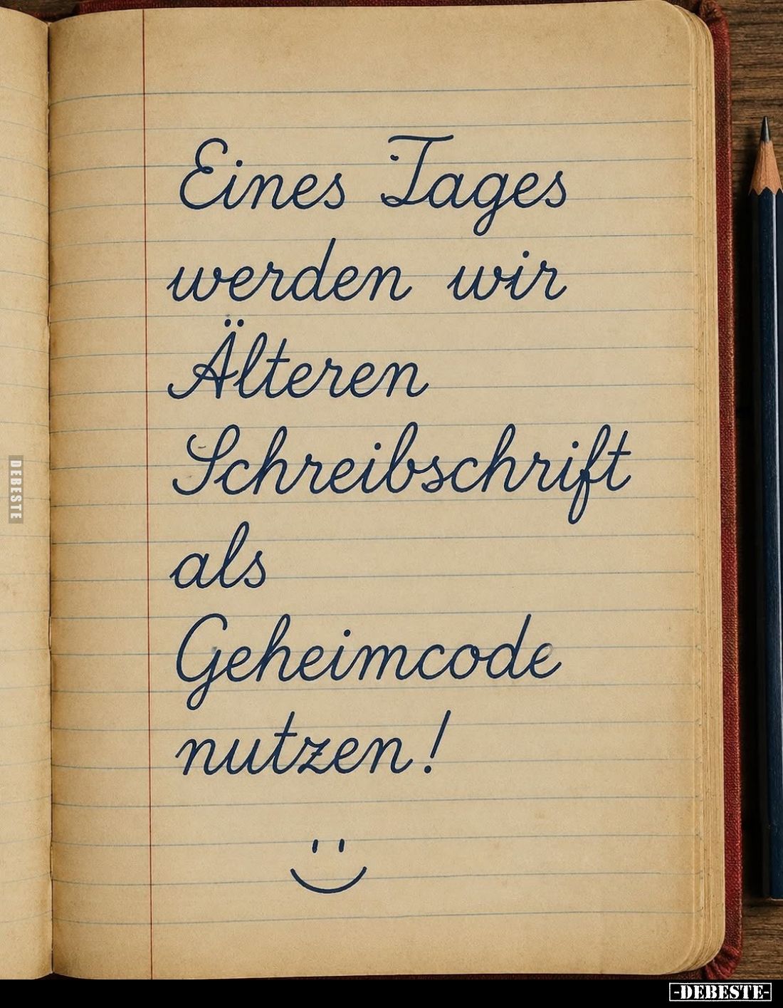 Eines Tages werden wir Älteren Schreibschrift... - Lustige Bilder | DEBESTE.de