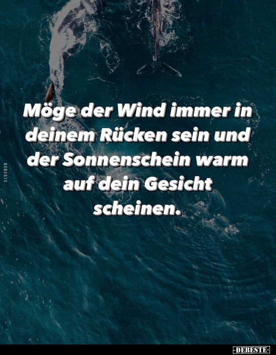 Möge der Wind immer in deinem Rücken sein und der.. - Lustige Bilder | DEBESTE.de