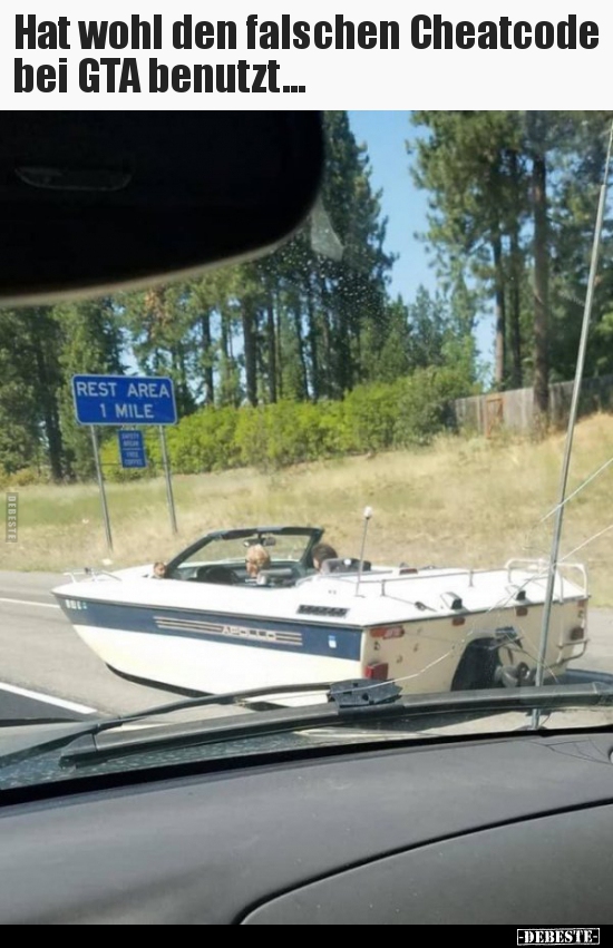 Hat wohl den falschen Cheatcode bei GTA benutzt...