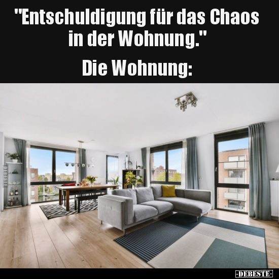 "Entschuldigung für das Chaos in der Wohnung..." - Lustige Bilder | DEBESTE.de