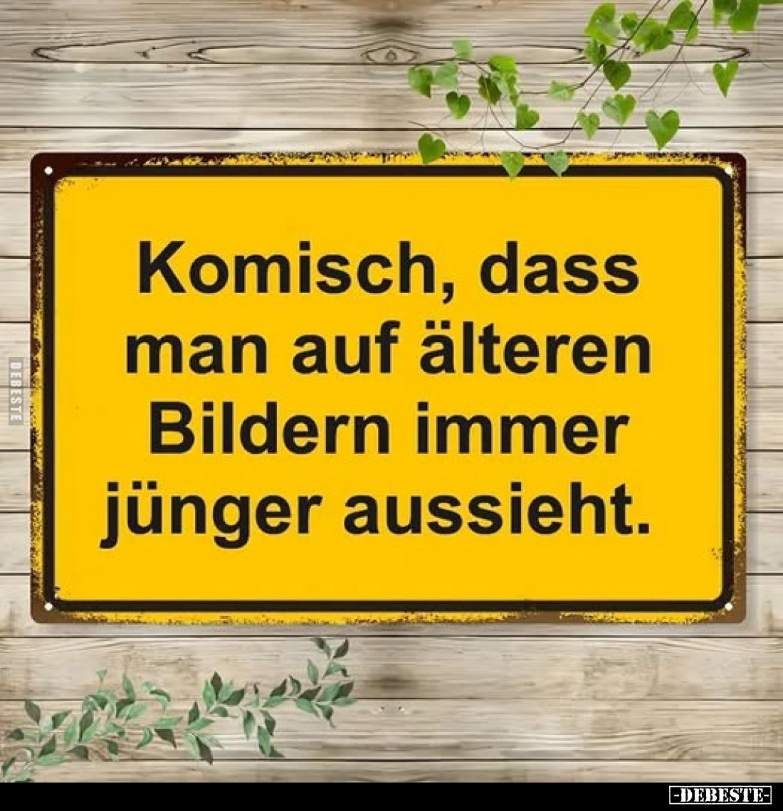 Komisch, dass man auf älteren Bildern immer jünger aussieht.
