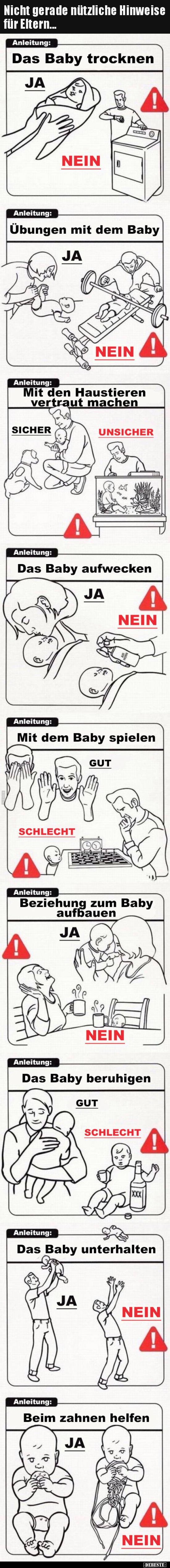Nicht gerade nützliche Hinweise für Eltern...