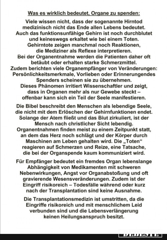Organspende  !!! - Lustige Bilder | DEBESTE.de