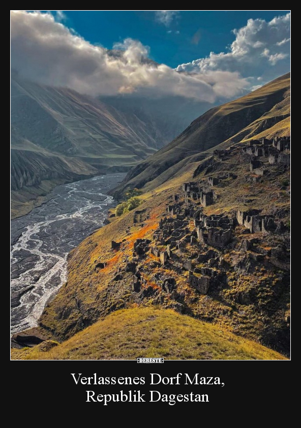 Verlassenes Dorf Maza, Republik Dagestan..