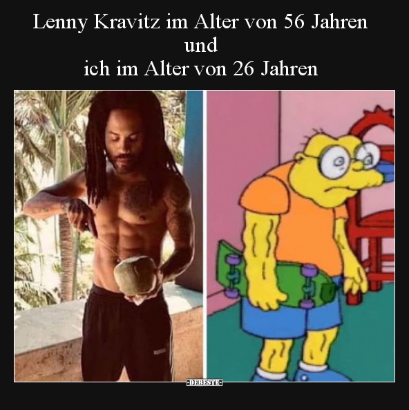 Lenny Kravitz im Alter von 56 Jahren und ich im Alter von.. - Lustige Bilder | DEBESTE.de