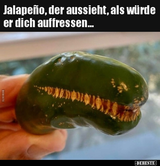 Jalapeño, der aussieht, als würde er dich auffressen...