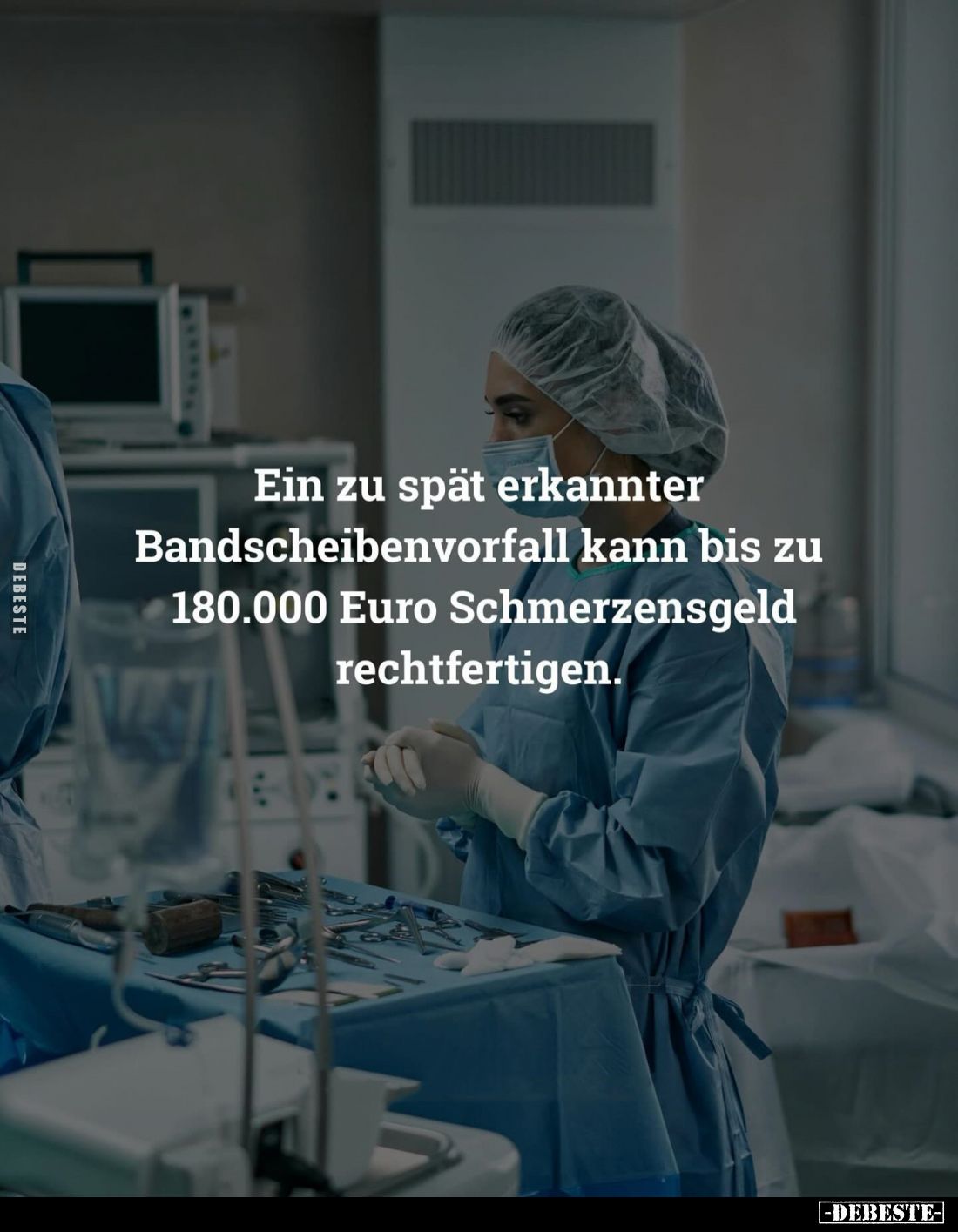 Ein zu spät erkannter Bandscheibenvorfall kann bis zu 180.000 Euro Schmerzensgeld rechtfertigen.