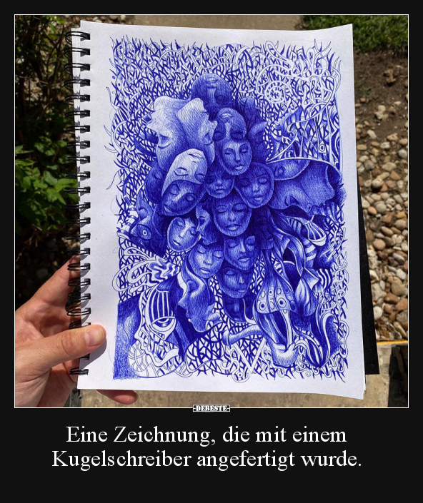 Eine Zeichnung, die mit einem Kugelschreiber angefertigt.. - Lustige Bilder | DEBESTE.de