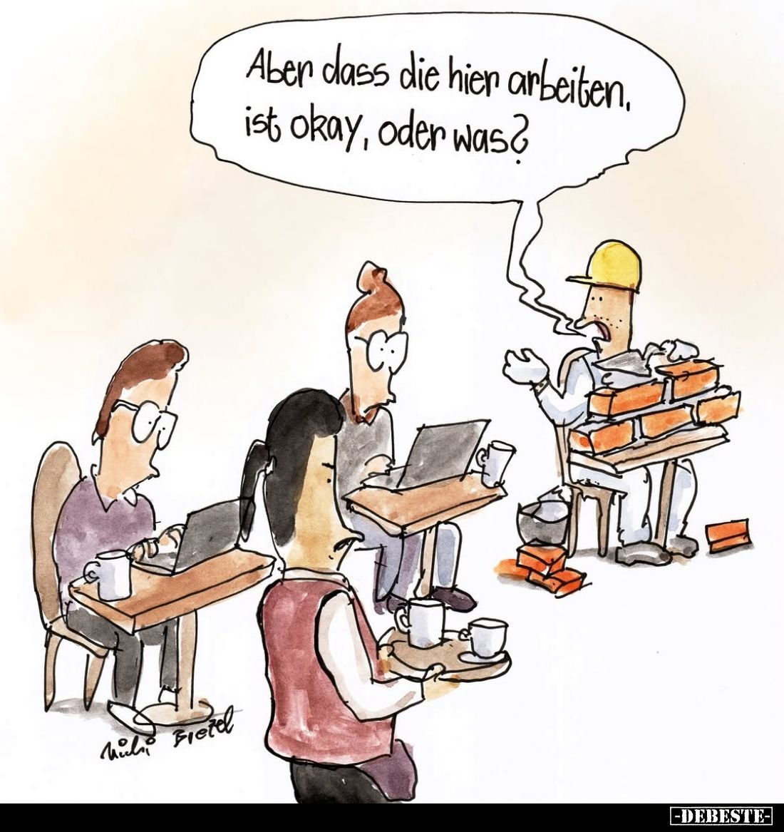 Aber dass die hier arbeiten, ist okay, oder was?.. - Lustige Bilder | DEBESTE.de