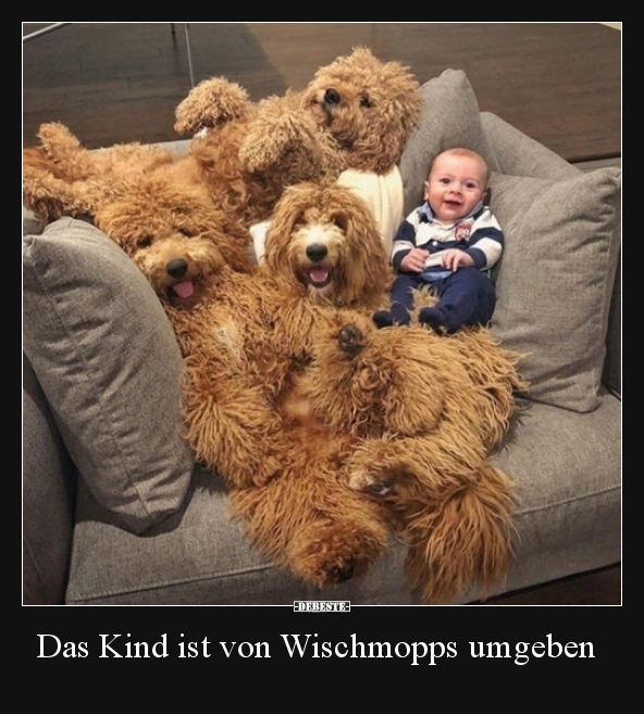 Das Kind ist von Wischmopps umgeben.. - Lustige Bilder | DEBESTE.de