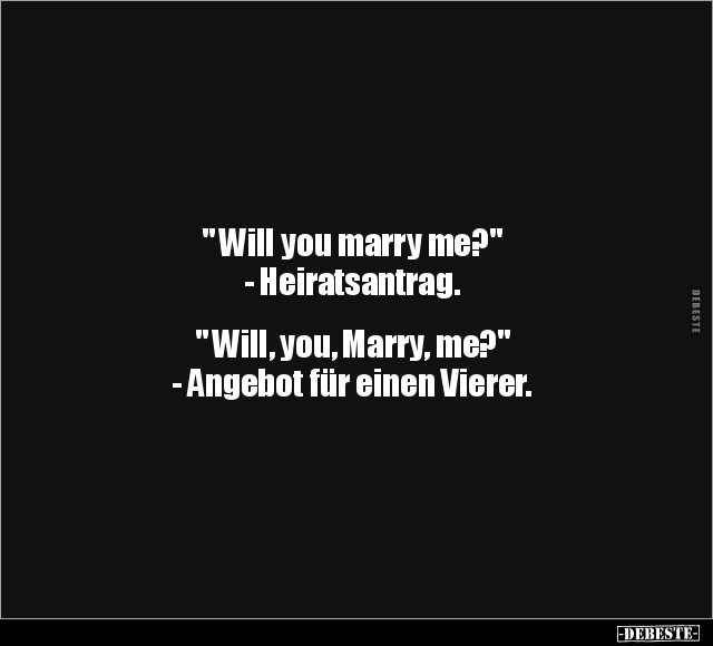 " Will you marry me?" - Heiratsantrag.. - Lustige Bilder | DEBESTE.de