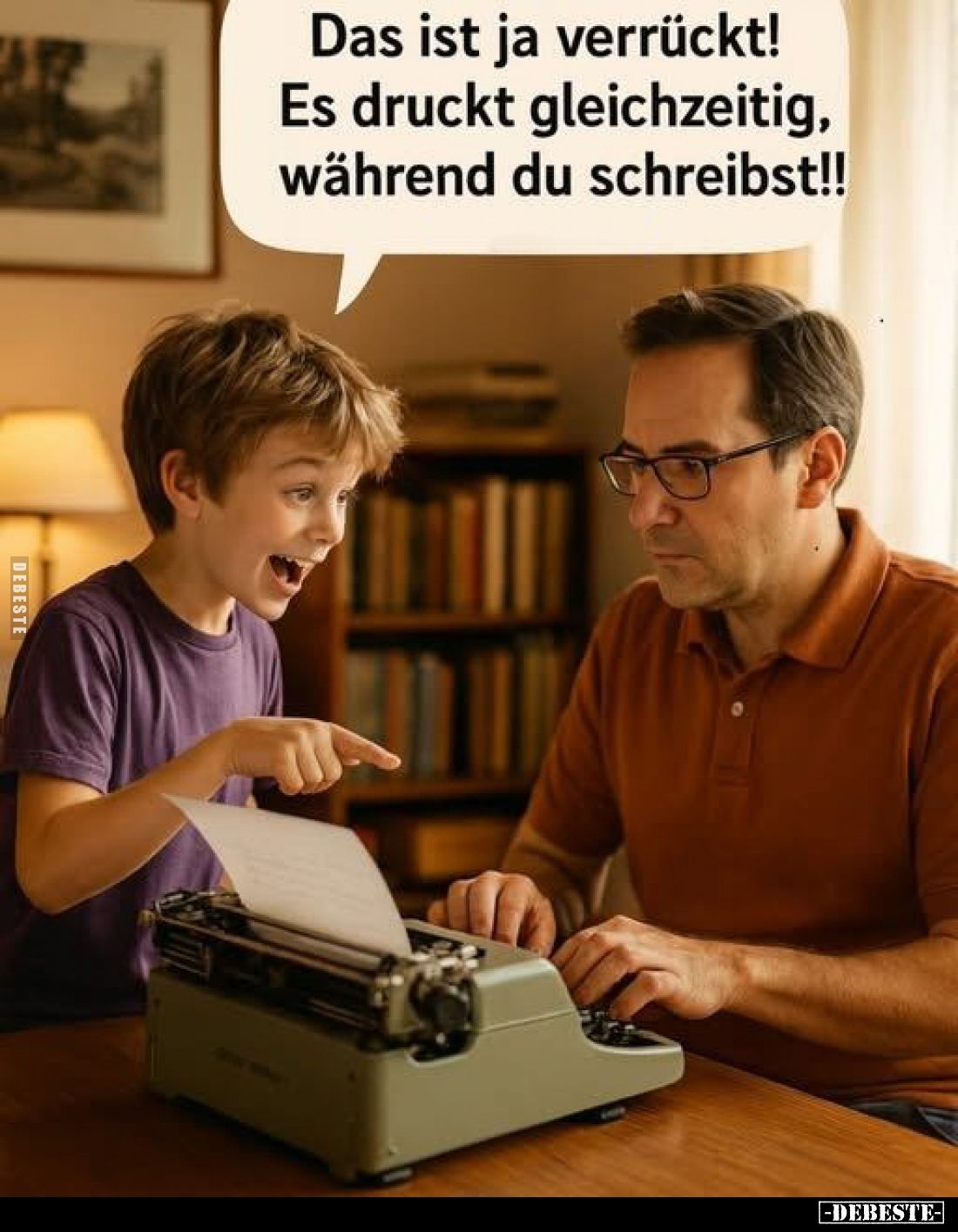 Das ist ja verrückt!
Es druckt gleichzeitig, während du schreibst!!