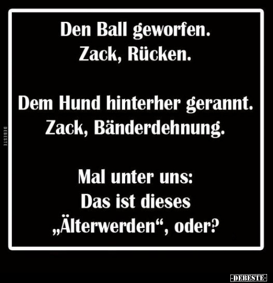 Den Ball geworfen. Zack, Rücken... - Lustige Bilder | DEBESTE.de