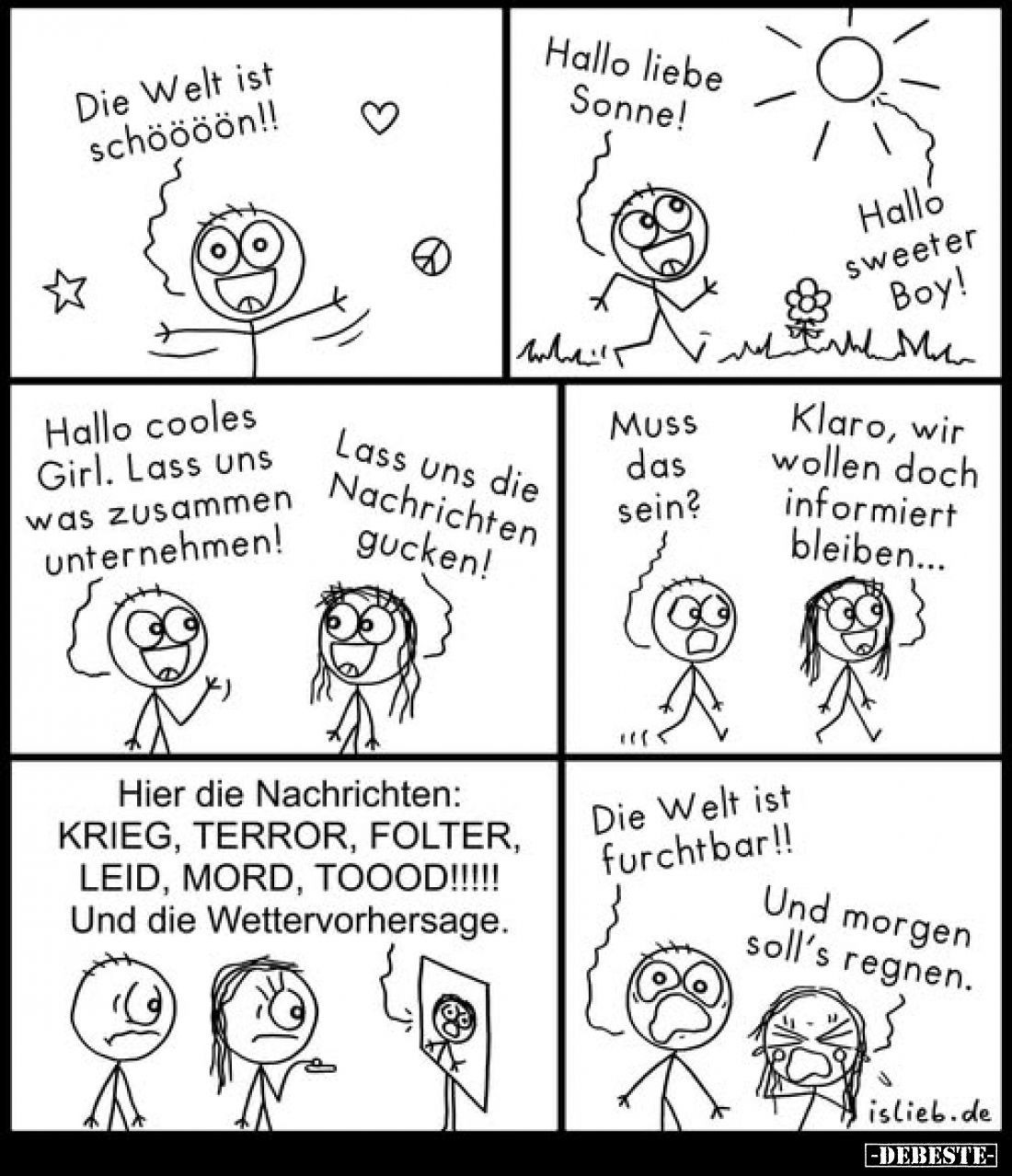 Die Welt ist schöööön!!
Hallo liebe Sonne!
-
Hallo sweeter Boy!
-
Hallo cooles Girl. Lass uns was zusammen unternehmen!...