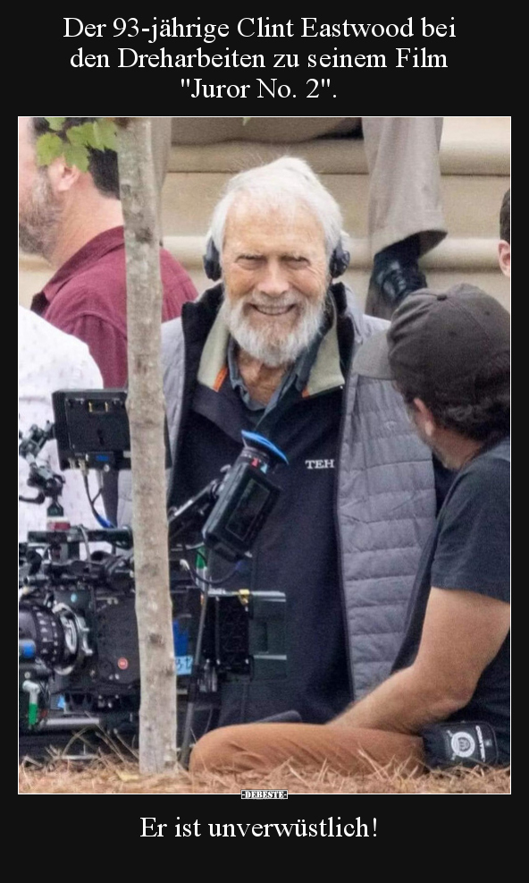 Der 93-jährige Clint Eastwood bei den Dreharbeiten zu.. - Lustige Bilder | DEBESTE.de